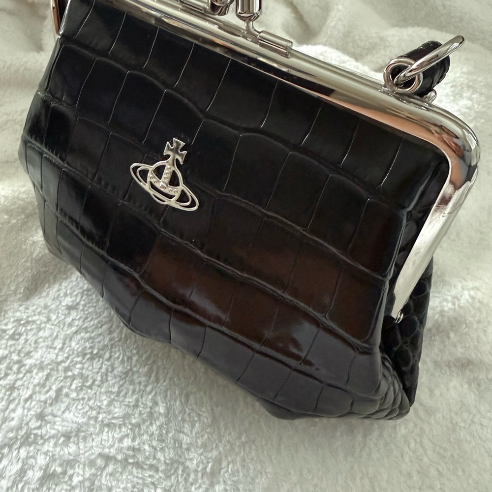 Vivienne Westwood Glossy Black Mini Bag - Picture 2 of 4